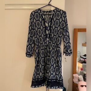 Tommy Hilfiger Blue Patterned Beach Dress - Size 6 (US)